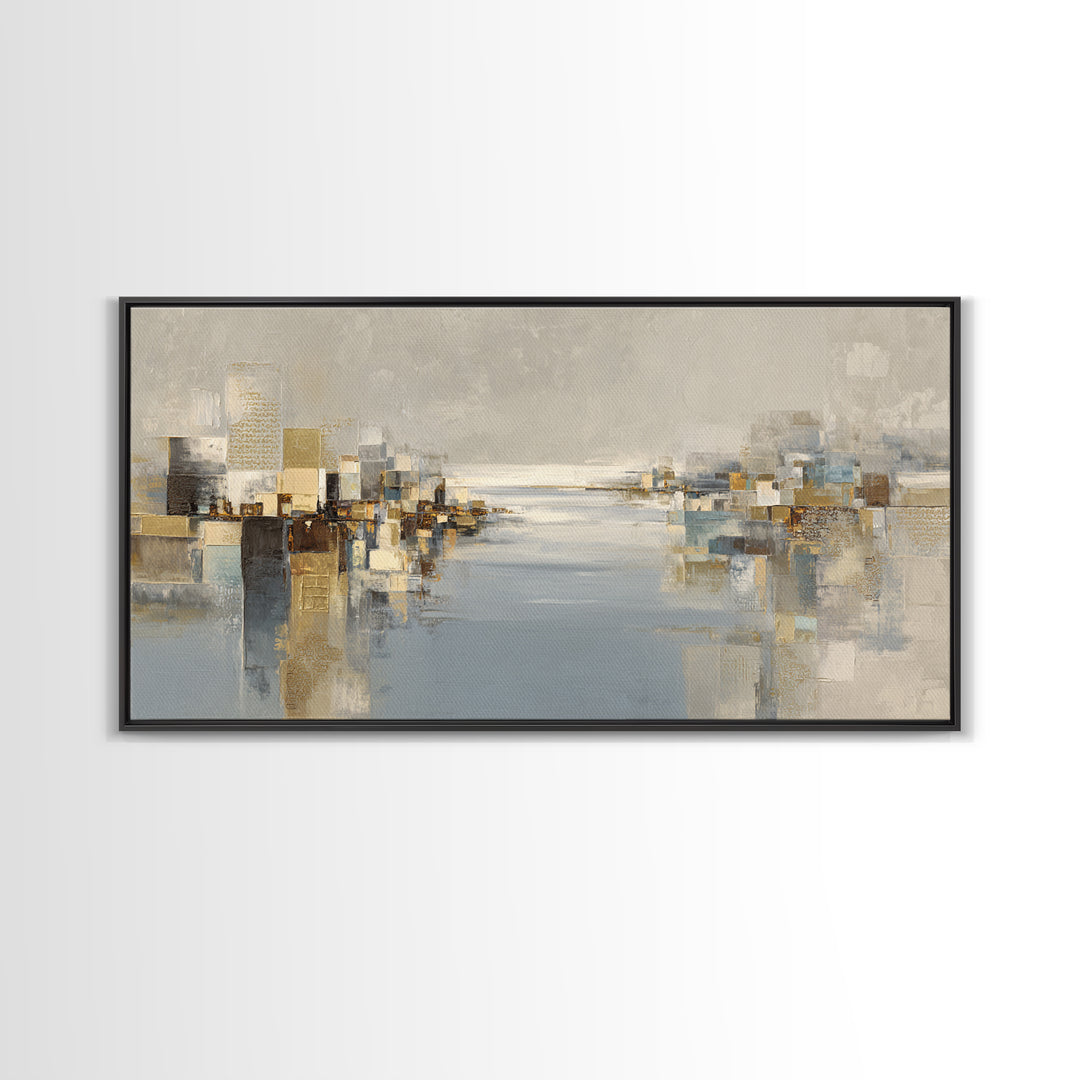 Large Calming Seascape Canvas Print, Hotel Art, Beach Prints, Hotel Decor, Fine Art, Boutique, Room Decor, Textured Painting, HOT-2x1-71