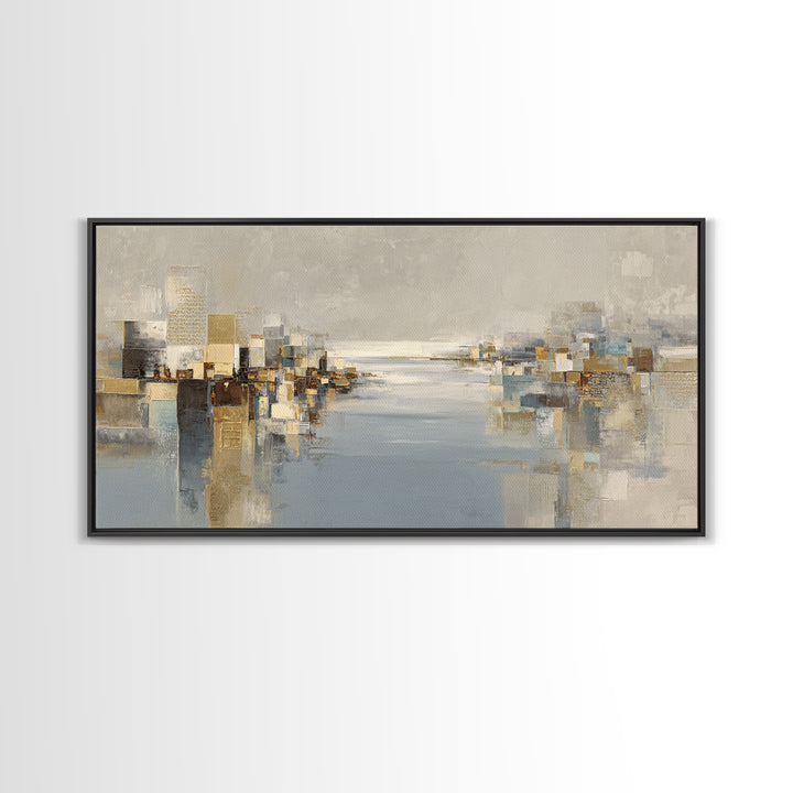 Large Calming Seascape Canvas Print, Hotel Art, Beach Prints, Hotel Decor, Fine Art, Boutique, Room Decor, Textured Painting, HOT-2x1-71
