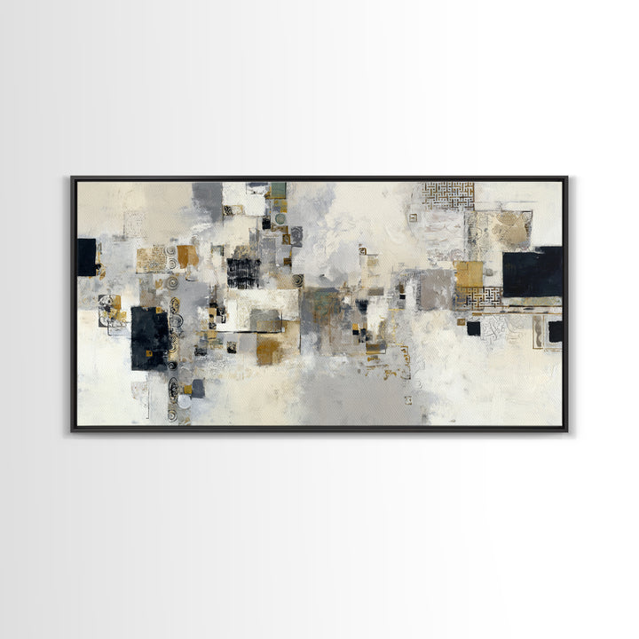 Abstract Marble Texture Framed Canvas Print, Hotel Art, Minimalist Wall Art, Hotel Decor, Abstract Art, Boutique, HOT-2x1-87