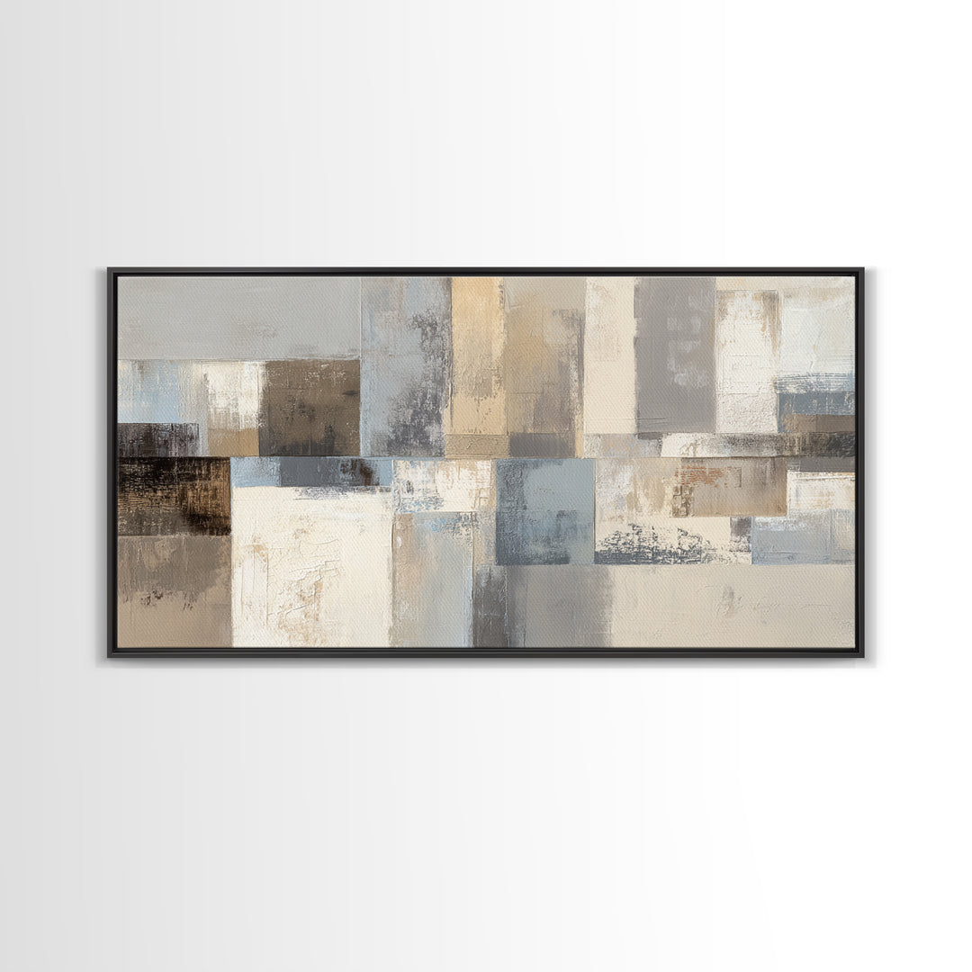 City Map Abstract Lines Without Readable Labels Framed Canvas Print, Hotel Art, Wood Wall Art, Hotel Decor, Abstract Art, HOT-2x1-92