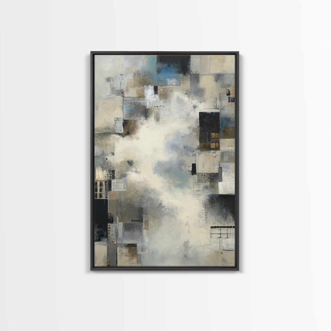 Large Cloudscape with Subtle Drama Framed Canvas Print, Hotel Art, Art Print, Hotel Decor, Fine Art, Boutique, Wall Sculpture, HOT-2x3-1