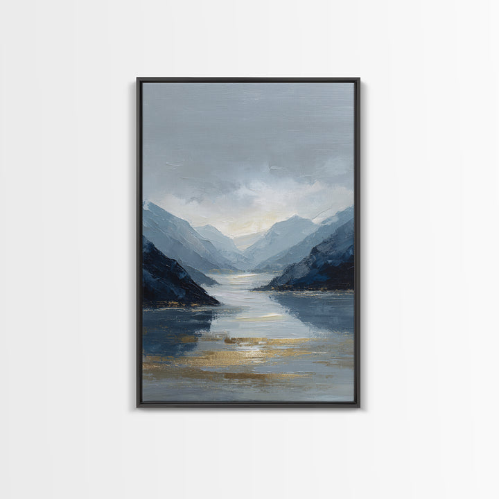 Serene Mountain Lake for Boutique Hotel Mood Canvas Print, Hotel Art, Gallery Decor, Hotel Decor, Fine Art, Boutique, HOT-2x3-16