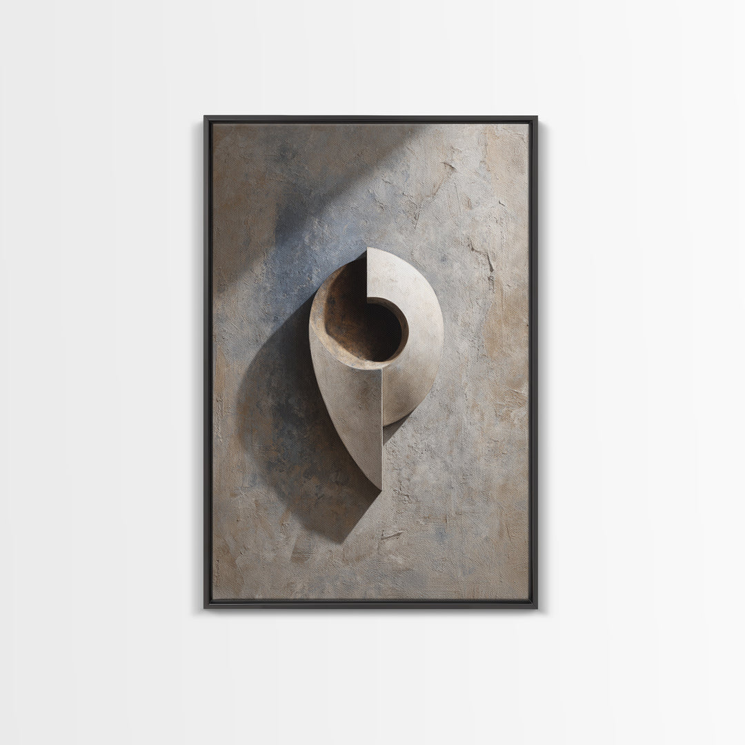 Minimal Sculpture Shapes Framed Canvas Print, Hotel Art, Wood Wall Art, Hotel Decor, Abstract Art, Boutique, Gallery Wall Set, HOT-2x3-20