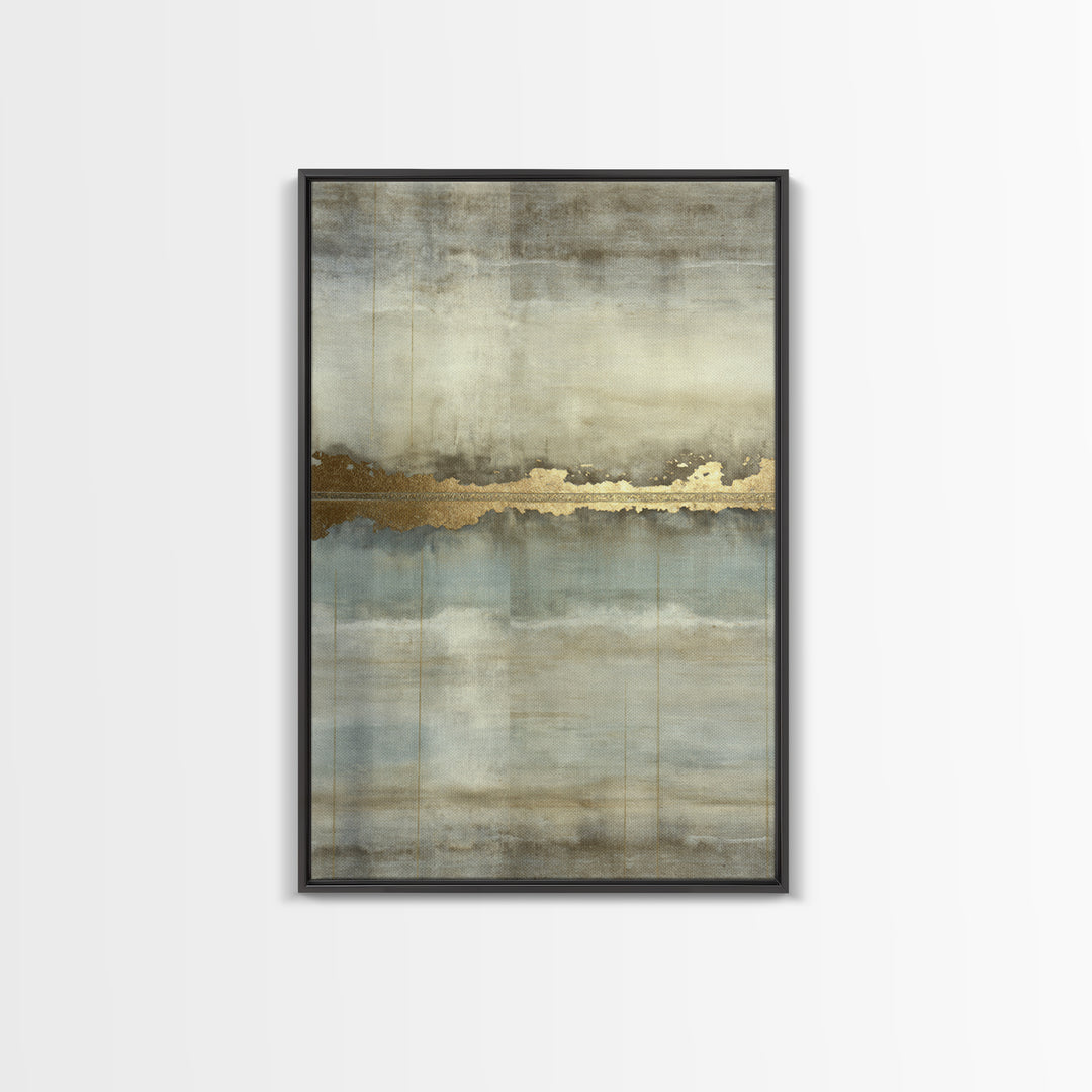 Gold Accented Abstract for Upscale Lobby Framed Canvas Print, Hotel Art, Art Prints, Hotel Decor, Fine Art, Boutique, HOT-2x3-21