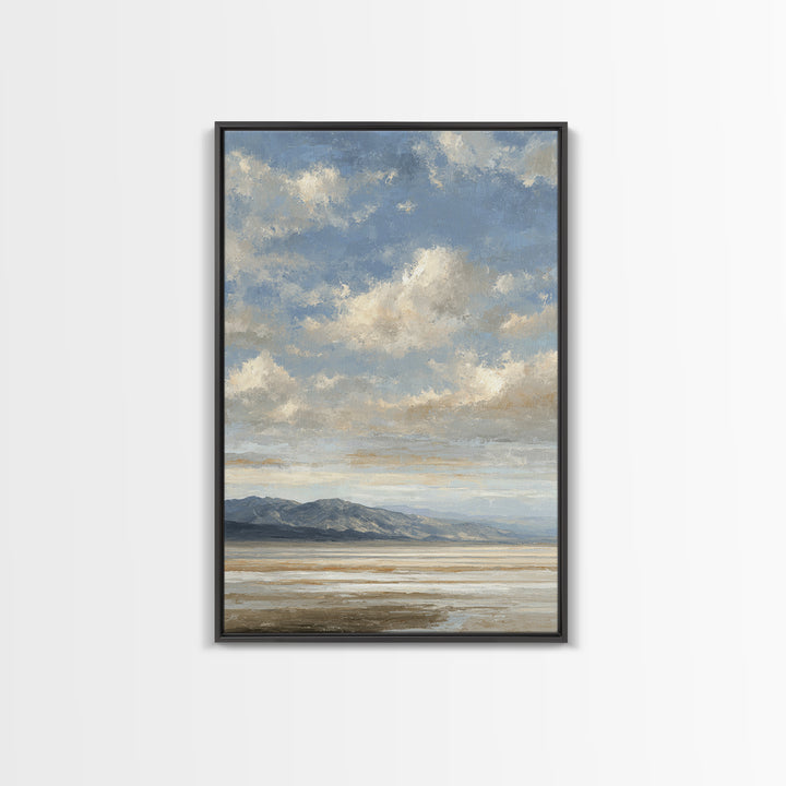 Panoramic Desert Horizon Framed Canvas Print, Hotel Art, Contemporary Art, Hotel Decor, Fine Art, Boutique, Art Deco, HOT-2x3-4