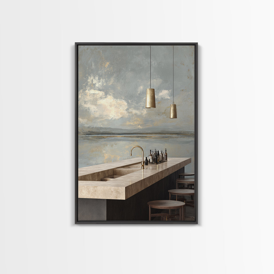 Serene Mountain Lake for Boutique Hotel Mood Canvas Print, Hotel Art, Contemporary Art, Hotel Decor, Fine Art, Boutique, HOT-2x3-40
