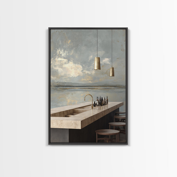 Serene Mountain Lake for Boutique Hotel Mood Canvas Print, Hotel Art, Contemporary Art, Hotel Decor, Fine Art, Boutique, HOT-2x3-40