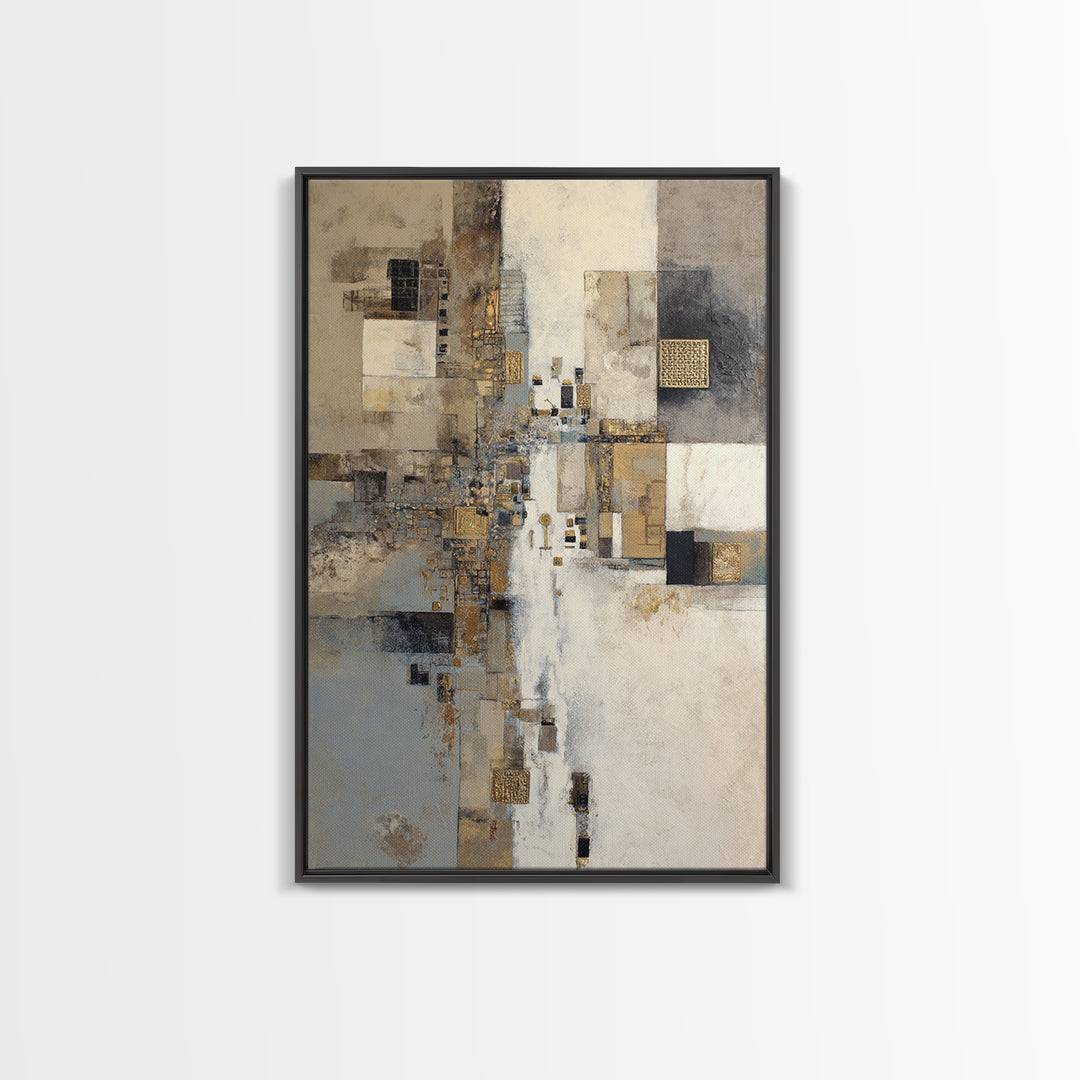 Gold Accented Abstract for Upscale Lobby Canvas Print, Hotel Art, Abstract Art, Hotel Decor, Boutique, Gallery Wall Art, HOT-2x3-45