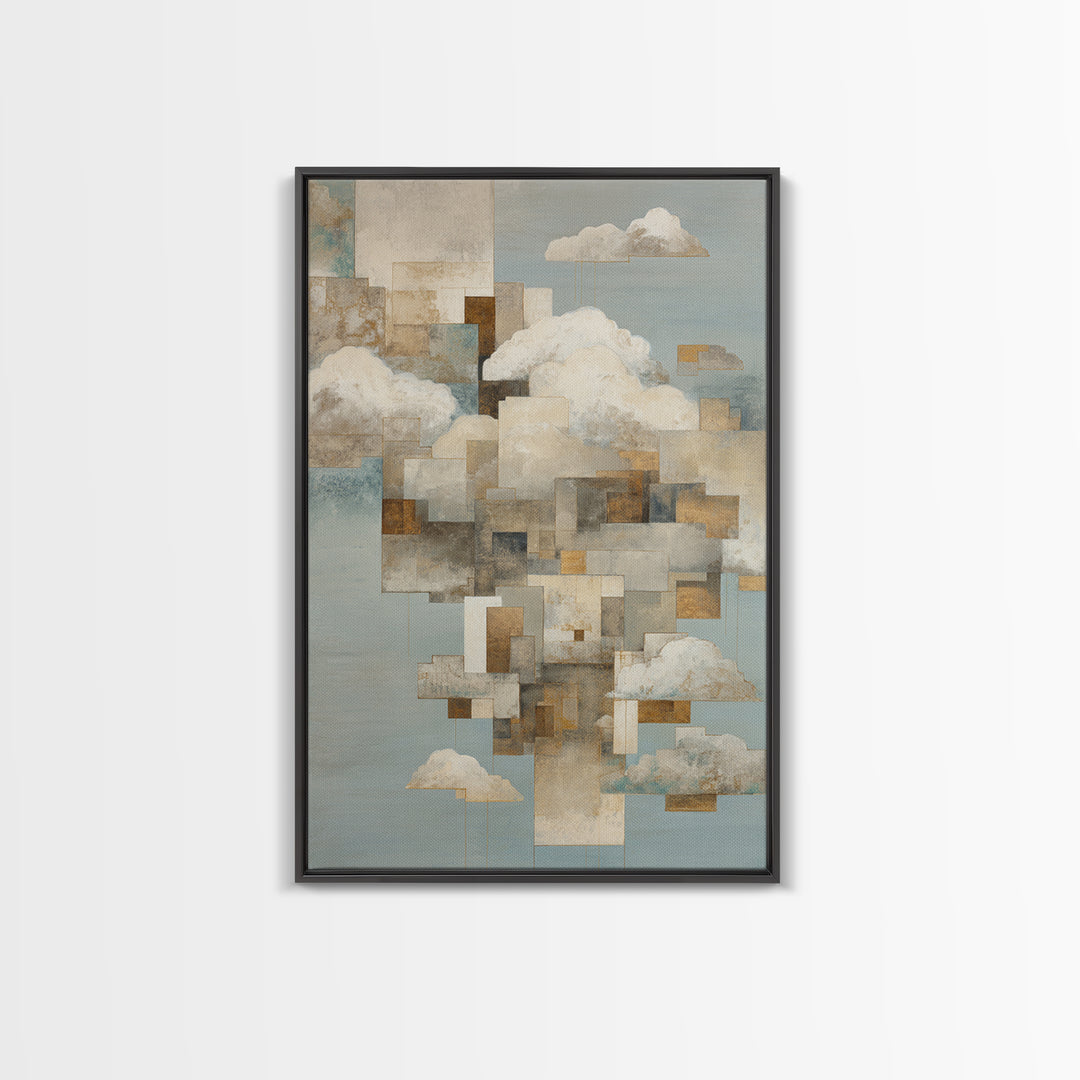 Large Cloudscape with Subtle Drama Canvas Print, Hotel Art, Framed Art, Hotel Decor, Fine Art, Boutique, Beach Prints, HOT-2x3-49