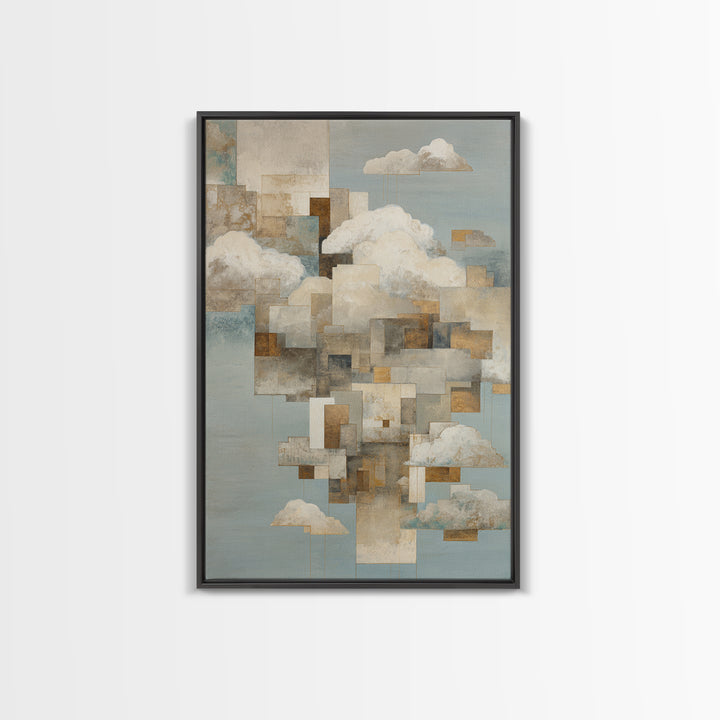 Large Cloudscape with Subtle Drama Canvas Print, Hotel Art, Framed Art, Hotel Decor, Fine Art, Boutique, Beach Prints, HOT-2x3-49