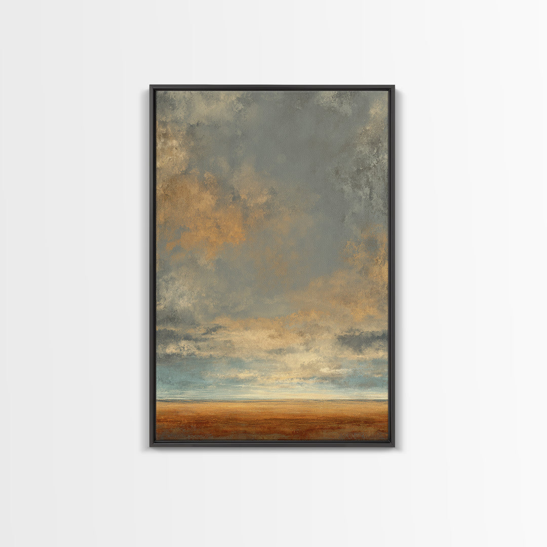 Panoramic Desert Horizon Framed Canvas Print, Hotel Art, Poster, Hotel Decor, Fine Art, Boutique, Wood Wall Art, Printable Art, HOT-2x3-52