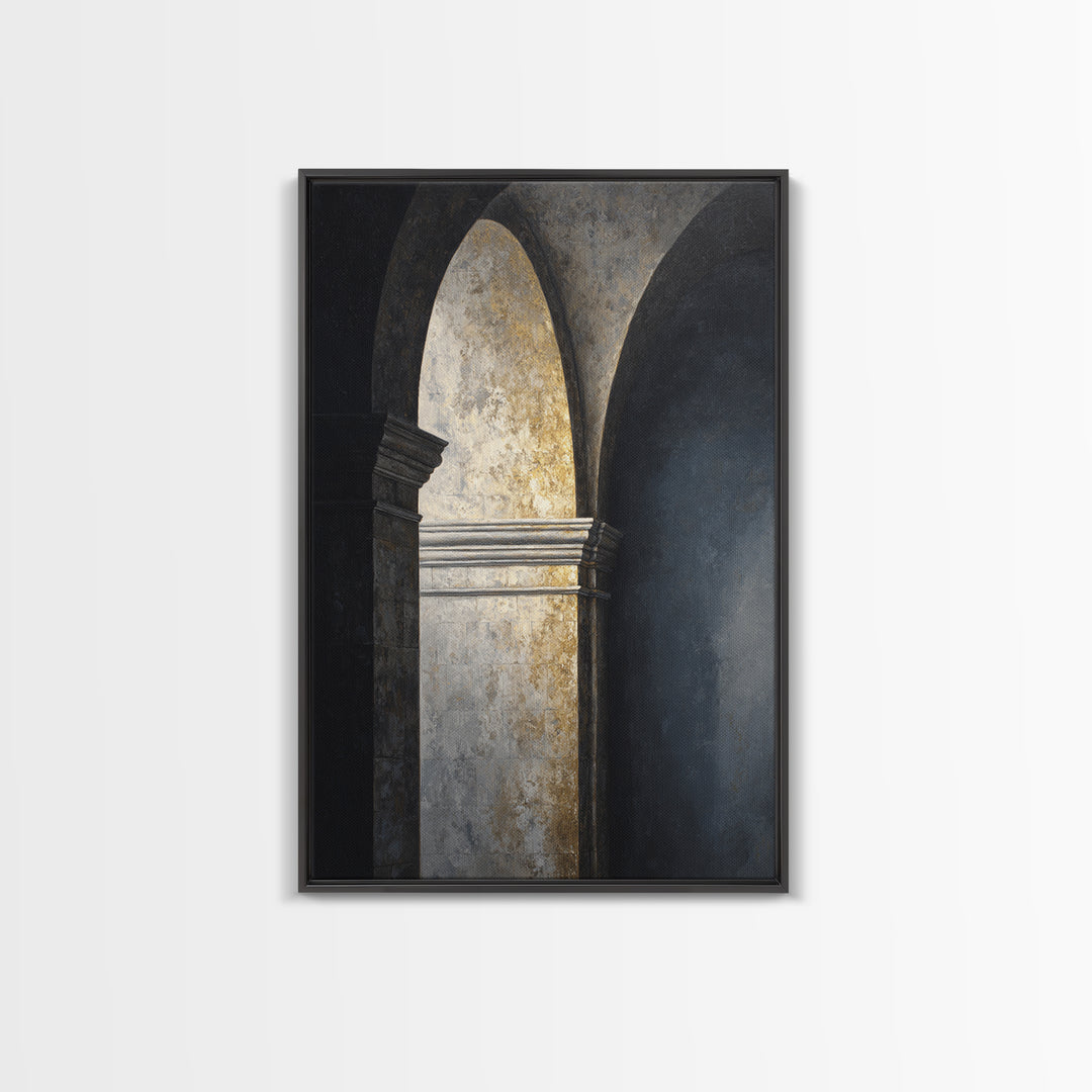 Minimal Architectural Arch Study Framed Canvas Print, Hotel Art, Mid Century Modern, Hotel Decor, Fine Art, Boutique, HOT-2x3-60
