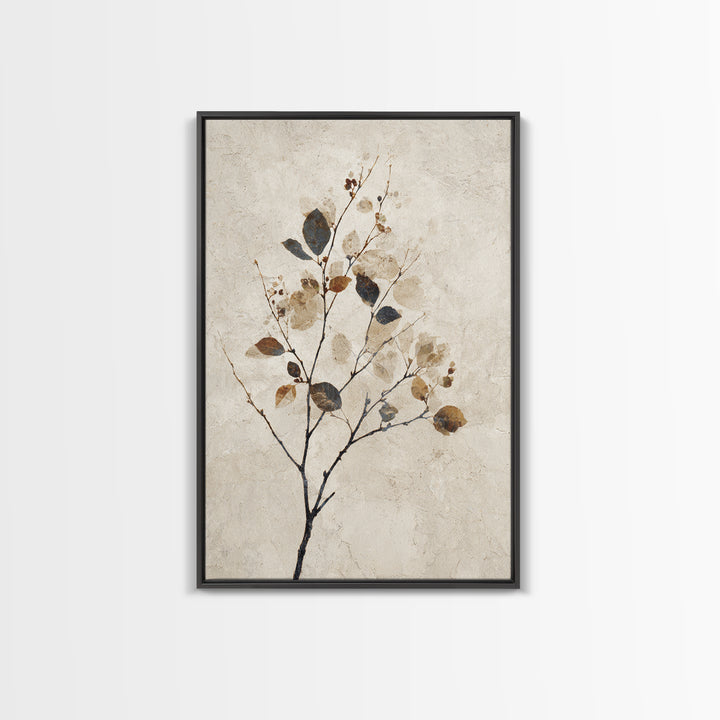 Elegant Botanical Branch on Ivory Ground Canvas Print, Hotel Art, Living Room Decor, Hotel Decor, Fine Art, Boutique, HOT-2x3-61
