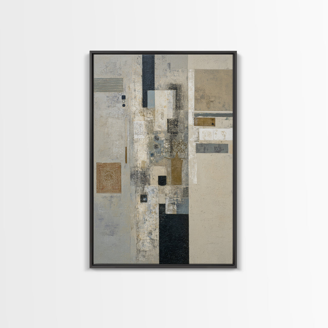 Modern Geometric Composition Framed Canvas Print, Hotel Art, Printable Art, Hotel Decor, Abstract Art, Boutique, Travel Poster, HOT-2x3-63