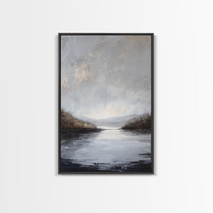 Luxury Monochrome Landscape Canvas Print, Hotel Art, Art Deco, Hotel Decor, Boutique, Minimalist Wall Art, Gallery Wall Art, HOT-2x3-86