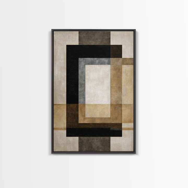 Modern Geometric Composition Framed Canvas Print, Hotel Art, Gallery Wall Set, Hotel Decor, Fine Art, Boutique, HOT-2x3-87