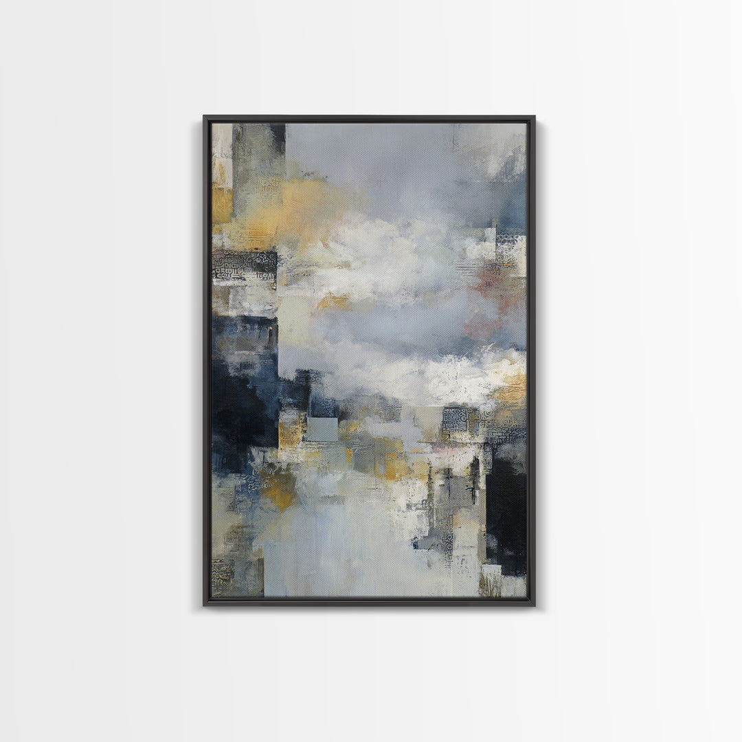 Large Cloudscape with Subtle Drama Framed Canvas Print, Hotel Art, Modern Wall Art, Hotel Decor, Boutique, Neutral Decor, HOT-2x3-97