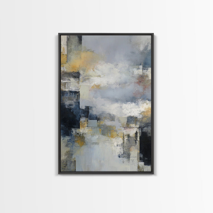 Large Cloudscape with Subtle Drama Framed Canvas Print, Hotel Art, Modern Wall Art, Hotel Decor, Boutique, Neutral Decor, HOT-2x3-97