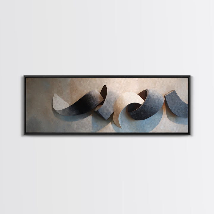 Minimal Sculpture Shapes Canvas Print, Hotel Art, Beach Decor, Hotel Decor, Abstract Art, Boutique, Boho Decor, HOT-3x1-4