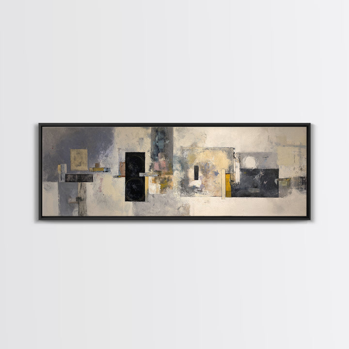 Sophisticated Neutral Abstract Canvas Print, Hotel Art, Beach House Decor, Hotel Decor, Abstract Art, Boutique, HOT-3x1-41