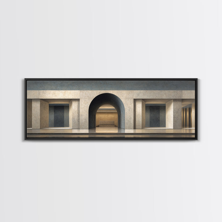 Minimal Architectural Arch Study Framed Canvas Print, Hotel Art, Modern Decor, Hotel Decor, Fine Art, Boutique, Poster, HOT-3x1-44
