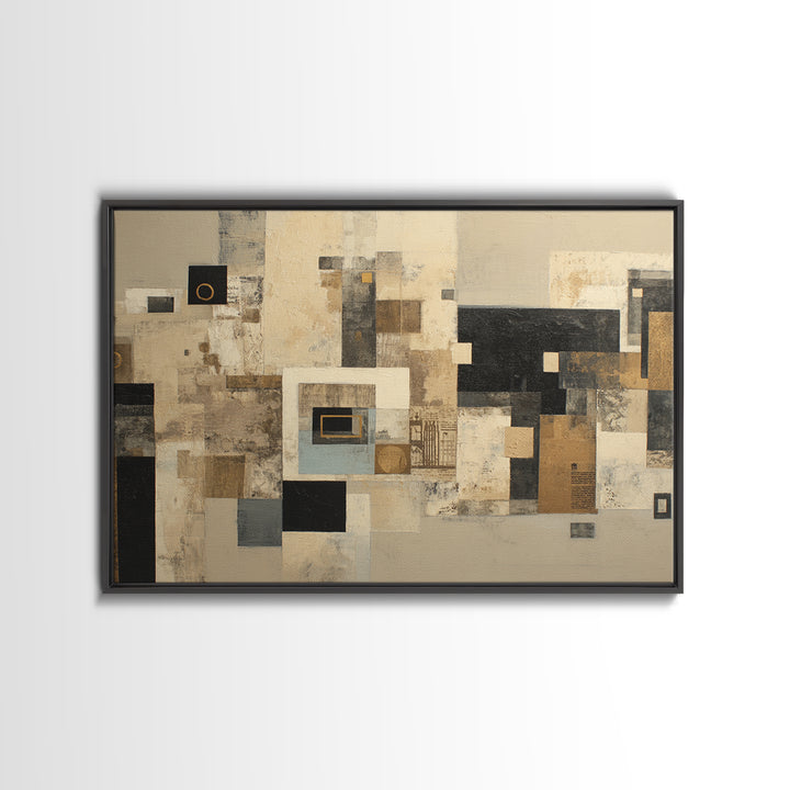 Modern Geometric Composition Framed Canvas Print, Hotel Art, Art Prints, Hotel Decor, Fine Art, Boutique, Modern Wall Art, HOT-3x2-59