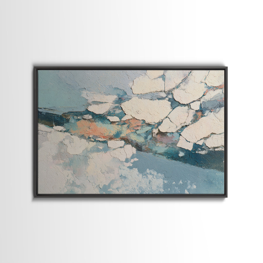 Gold Accented Abstract for Upscale Lobby Framed Canvas Print, Hotel Art, Beach House Decor, Hotel Decor, Abstract Art, Boutique, HOT-3x2-65