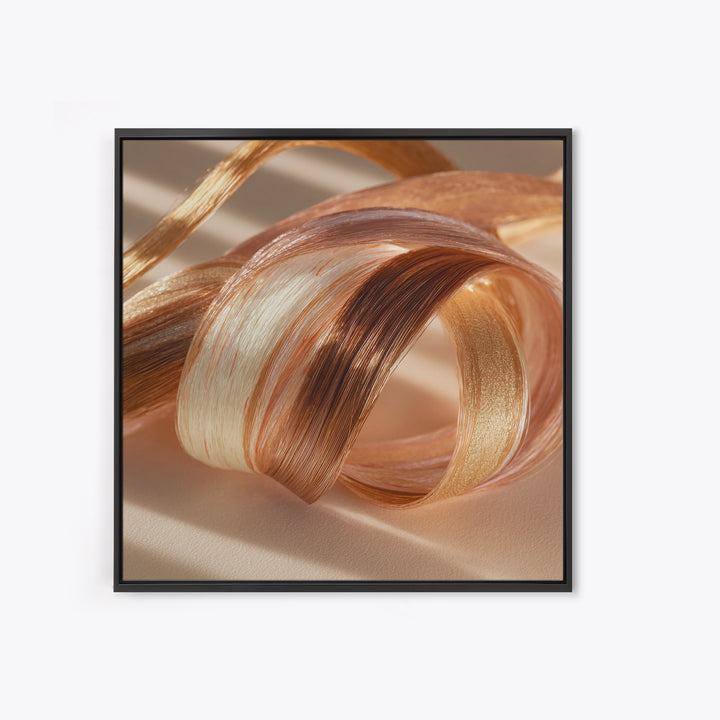 Hair Strands Turning into Abstract Ribbons Canvas Print, Hair Salon Art, Gallery Decor, Living Room Decor, Abstract Art, Style, HSA-1x1-69