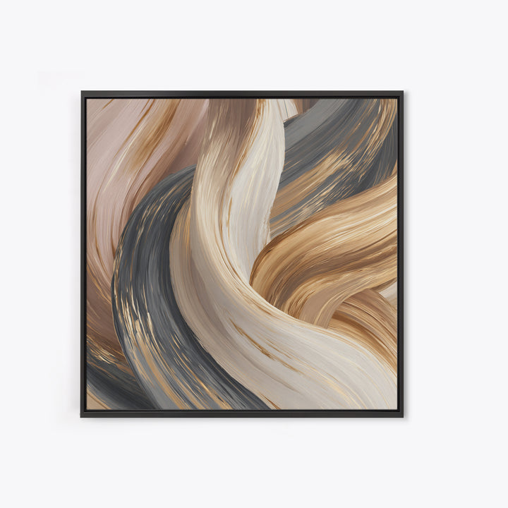Abstract Hair Strands Forming Elegant Waves Canvas Print, Hair Salon Art, Wall Art, Living Room Decor, Fine Art, Style, HSA-1x1-99