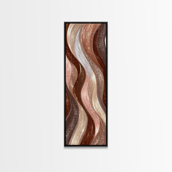 Abstract Hair Strands Forming Elegant Waves Canvas Print, Hair Salon Art, Printable Wall Art, Living Room Decor, Style, HSA-1x3-39