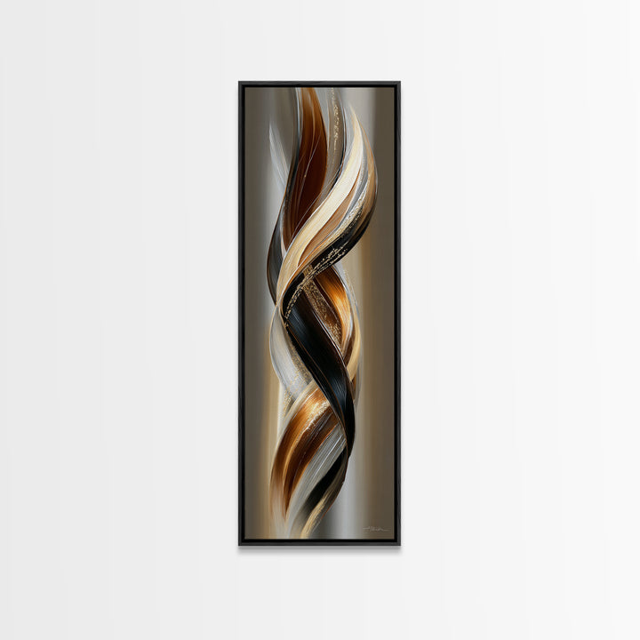 Hair Strands Turning into Abstract Ribbons Canvas Print, Hair Salon Art, Minimalist Wall Art, Living Room Decor, Abstract Art, HSA-1x3-81