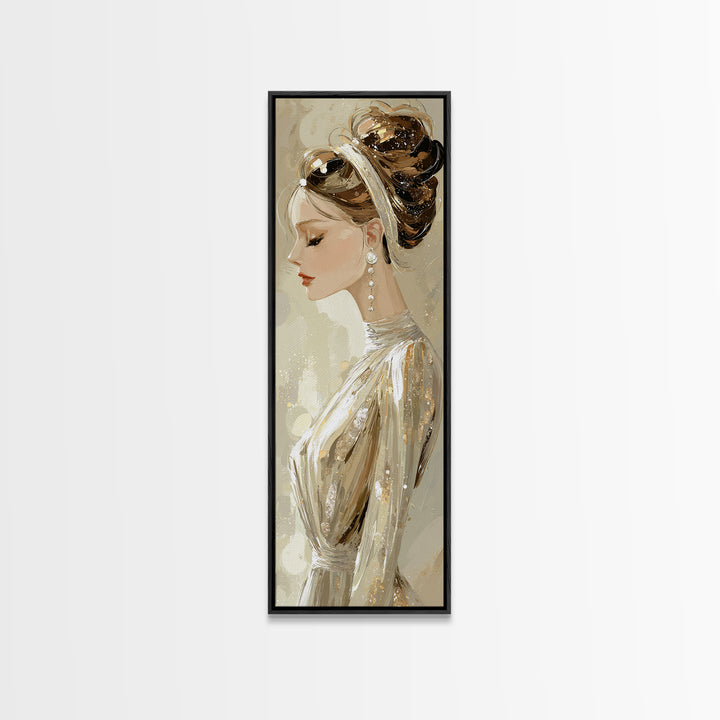 Braided Hairstyle Study Canvas Print, Hair Salon Art, Salon Sign, Living Room Decor, Fine Art, Style, Luxury Decor, HSA-1x3-95