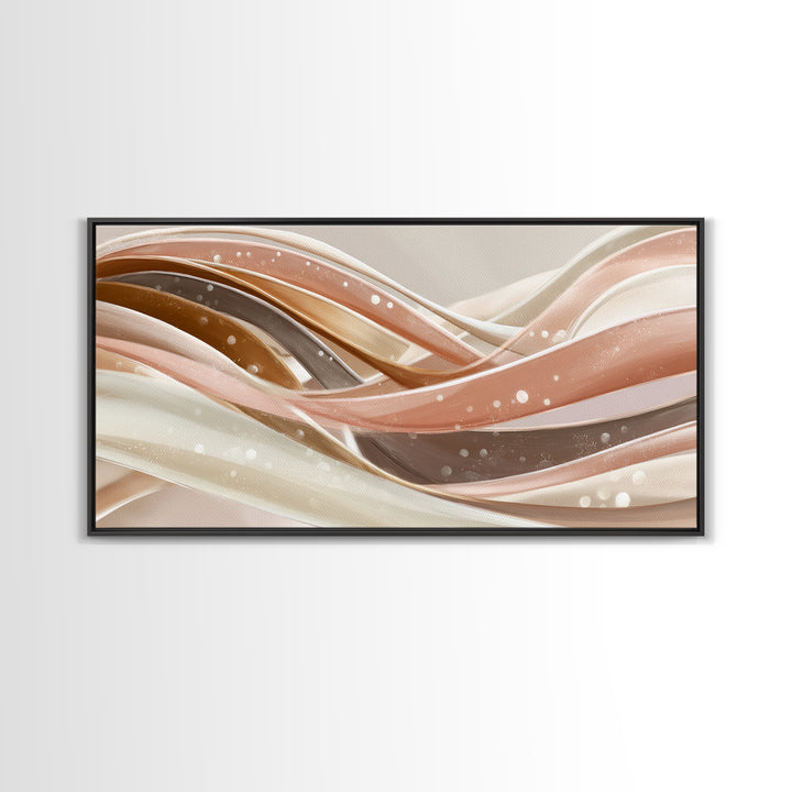 Hair Strands Turning into Abstract Ribbons Canvas Print, Hair Salon Art, Living Room Decor, Abstract Art, Style, HSA-2x1-41