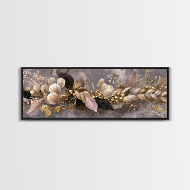 Braided Hairstyle Study Framed Canvas Print, Hair Salon Art, Boho Decor, Living Room Decor, Fine Art, Style, Art Print, HSA-3x1-27