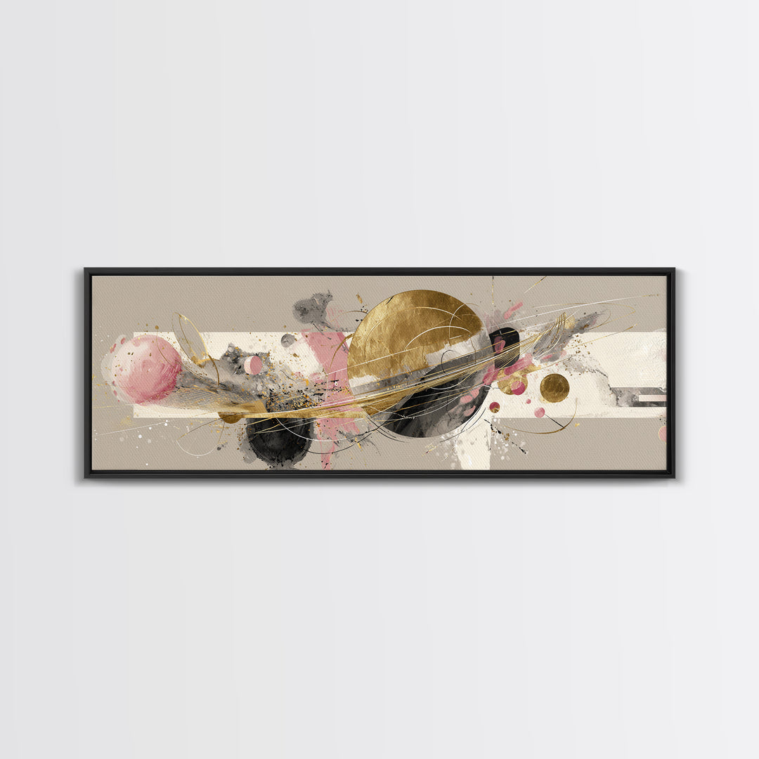 Mod 1960s Beauty Portrait Canvas Print, Hair Salon Art, Digital Art, Living Room Decor, Oil Painting, Style, HSA-3x1-83
