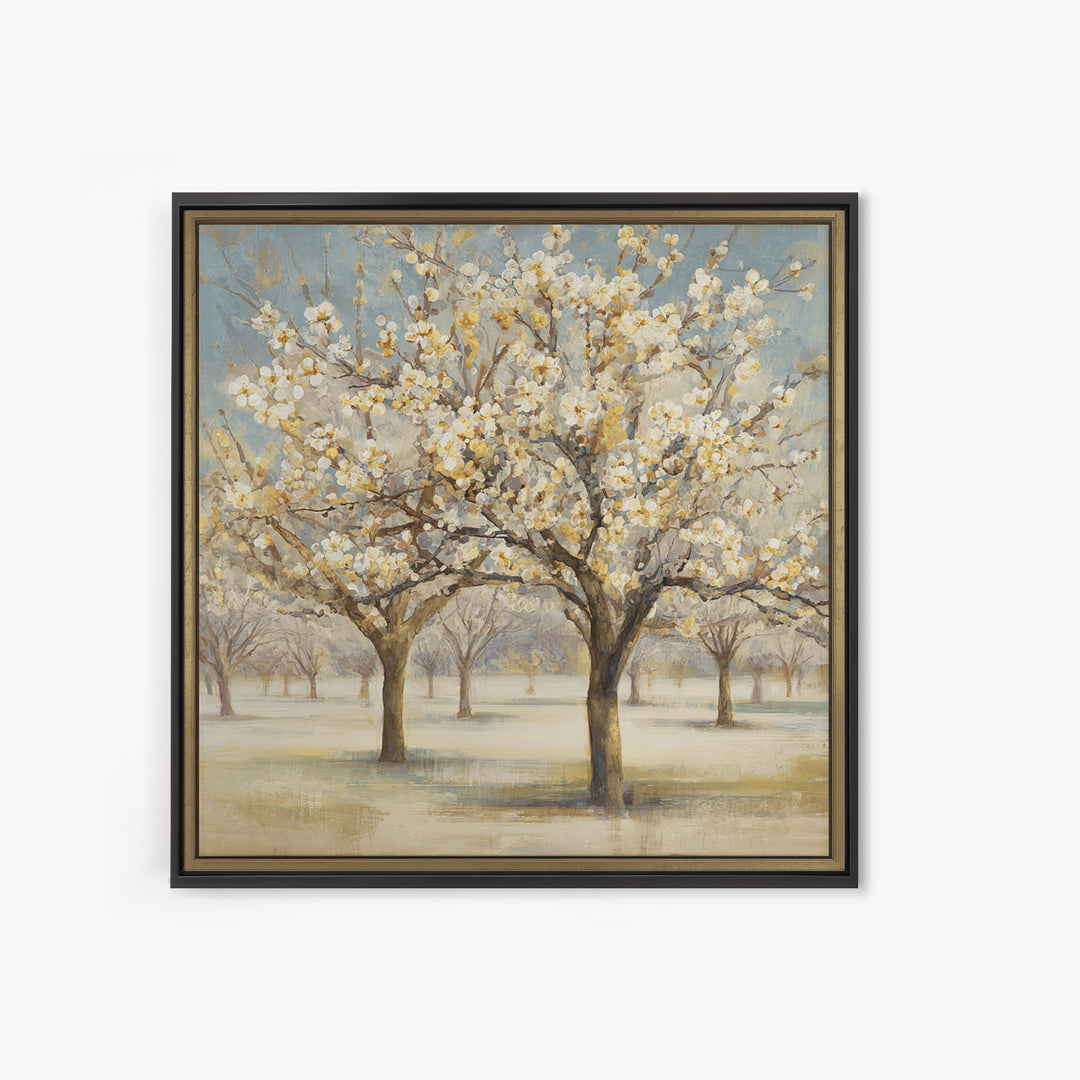 Spring Orchard with Blossoming Trees Canvas Print, Impressionist Art, Landscape Painting, Living Room Decor, Impression, IMP-1x1-6