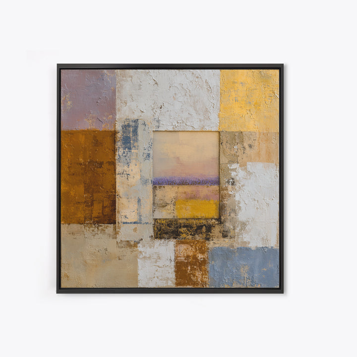 Sunset over Lavender Field Framed Canvas Print, Impressionist Art, Gallery Decor, Living Room Decor, Fine Art, Impression, IMP-1x1-62