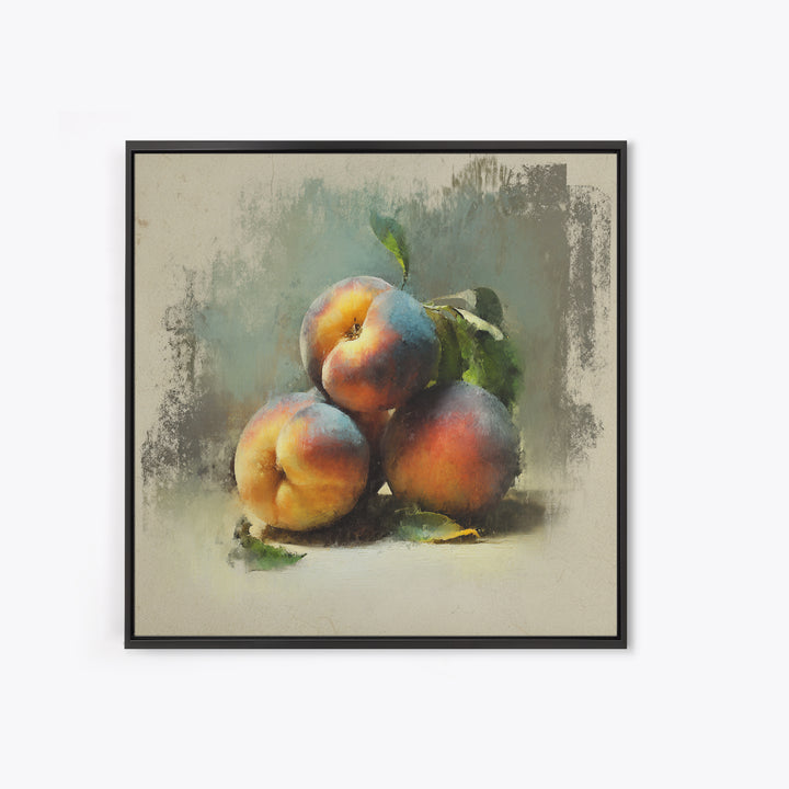 Still Life of Peaches Framed Canvas Print, Impressionist Art, Flower Print, Living Room Decor, Fine Art, Impression, IMP-1x1-71