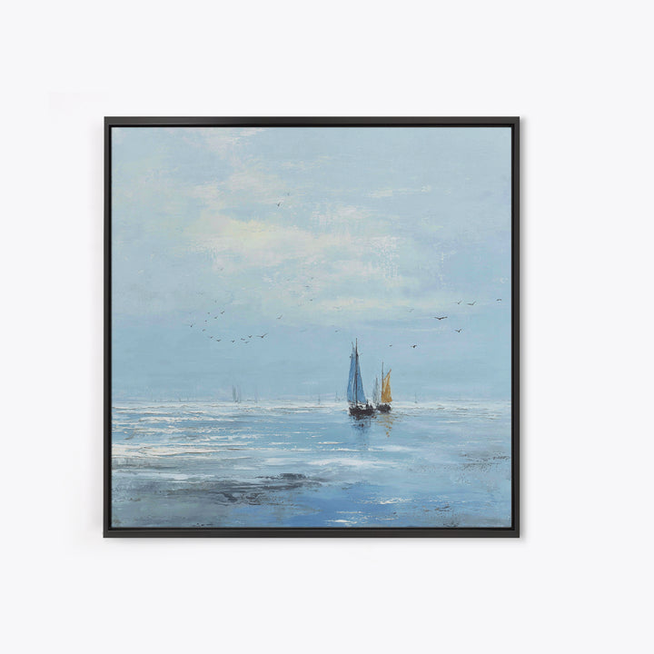 Coastal Beach Figures Canvas Print, Impressionist Art, Room Decor, Living Room Decor, Oil Painting, Impression, Large Wall Art, IMP-1x1-91