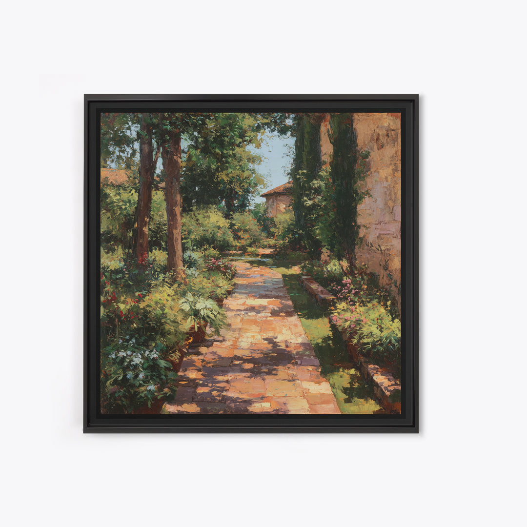 Garden Path Covered Canvas Print, Impressionist Art, Textured Painting, Living Room Decor, Fine Art, Impression, Original Art, IMP-1x1-98