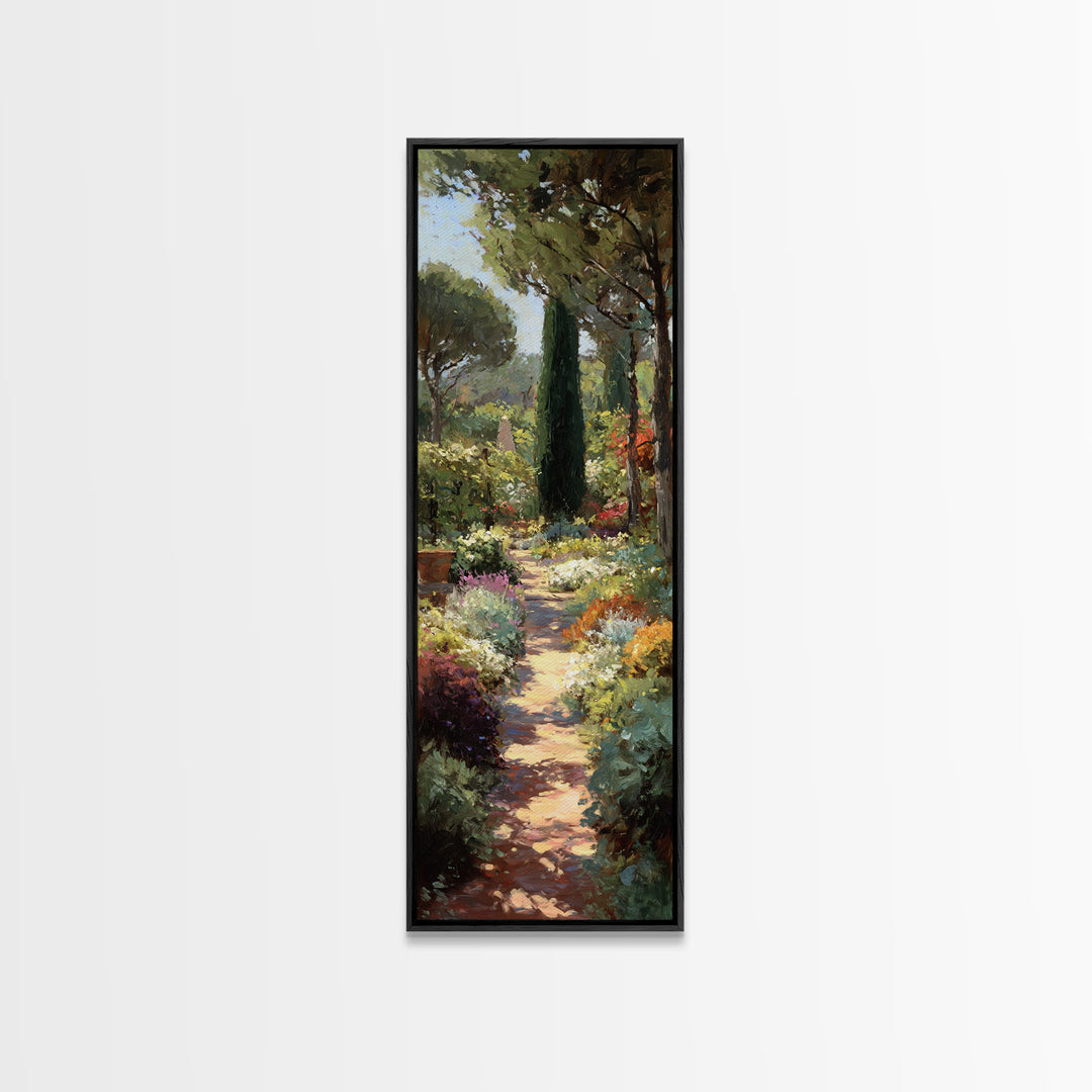 Garden Path Covered Canvas Print, Impressionist Art, Gallery Decor, Living Room Decor, Fine Art, Impression, Wall Art, IMP-1x3-14
