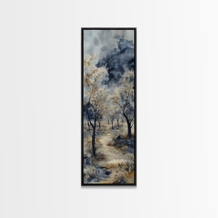 Spring Orchard with Blossoming Trees Canvas Print, Impressionist Art, Neutral Decor, Living Room Decor, Fine Art, Impression, IMP-1x3-18