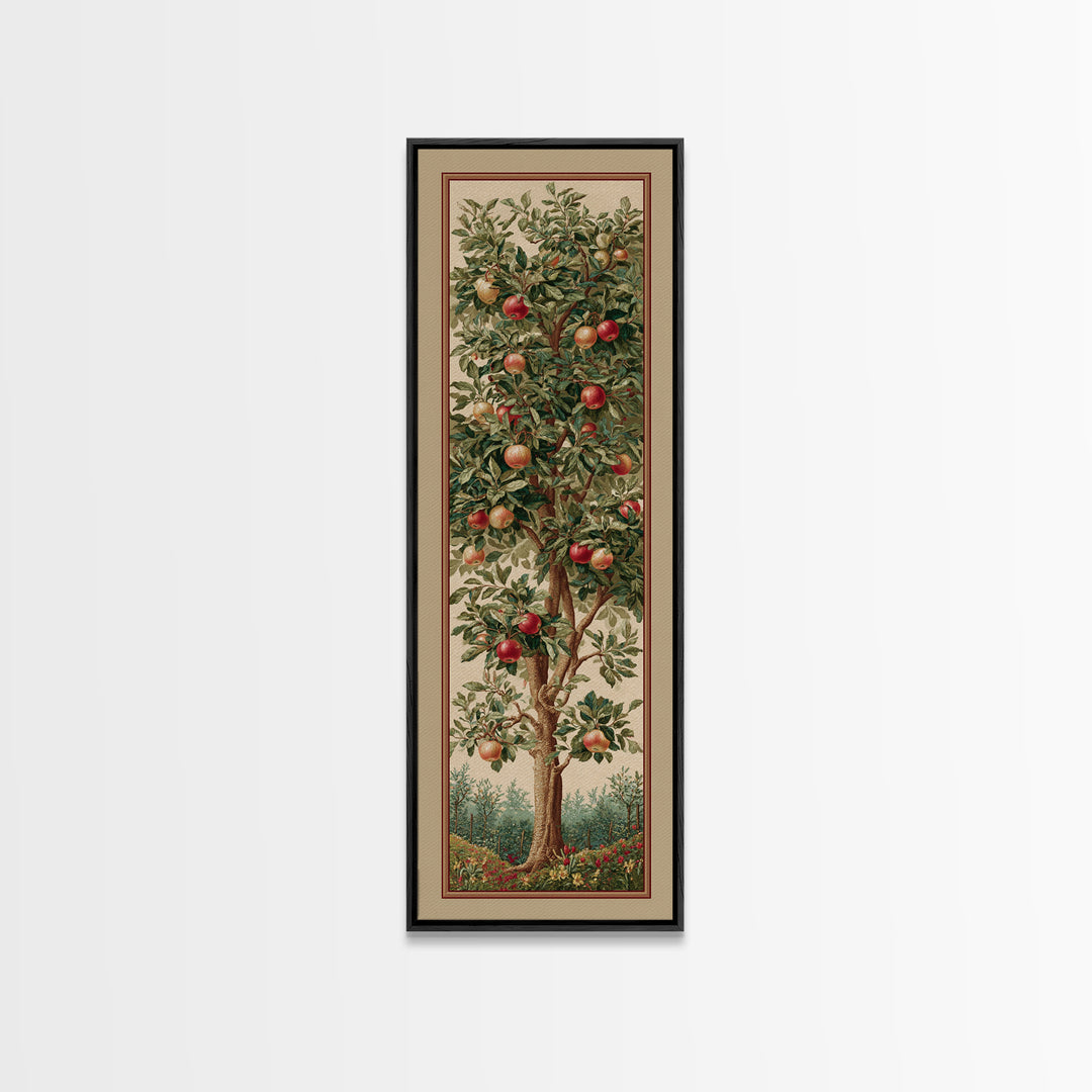 Apple Tree in Summer Orchard Framed Canvas Print, Impressionist Art, Textured Painting, Living Room Decor, Fine Art, Impression, IMP-1x3-29