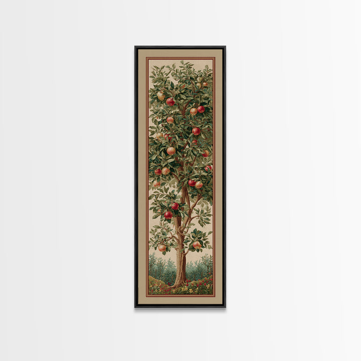 Apple Tree in Summer Orchard Framed Canvas Print, Impressionist Art, Textured Painting, Living Room Decor, Fine Art, Impression, IMP-1x3-29