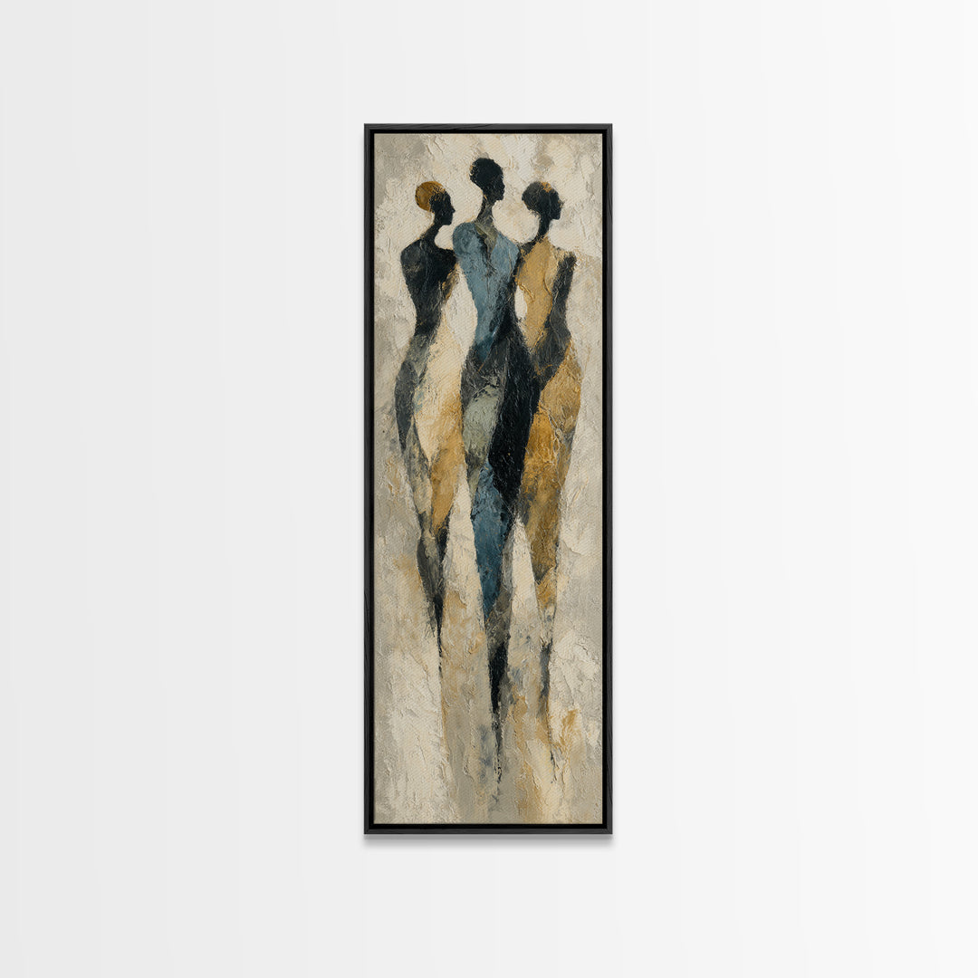 Dancers Suggested by Soft Moving Brushwork Canvas Print, Impressionist Art, Original Art, Living Room Decor, Impression, IMP-1x3-3