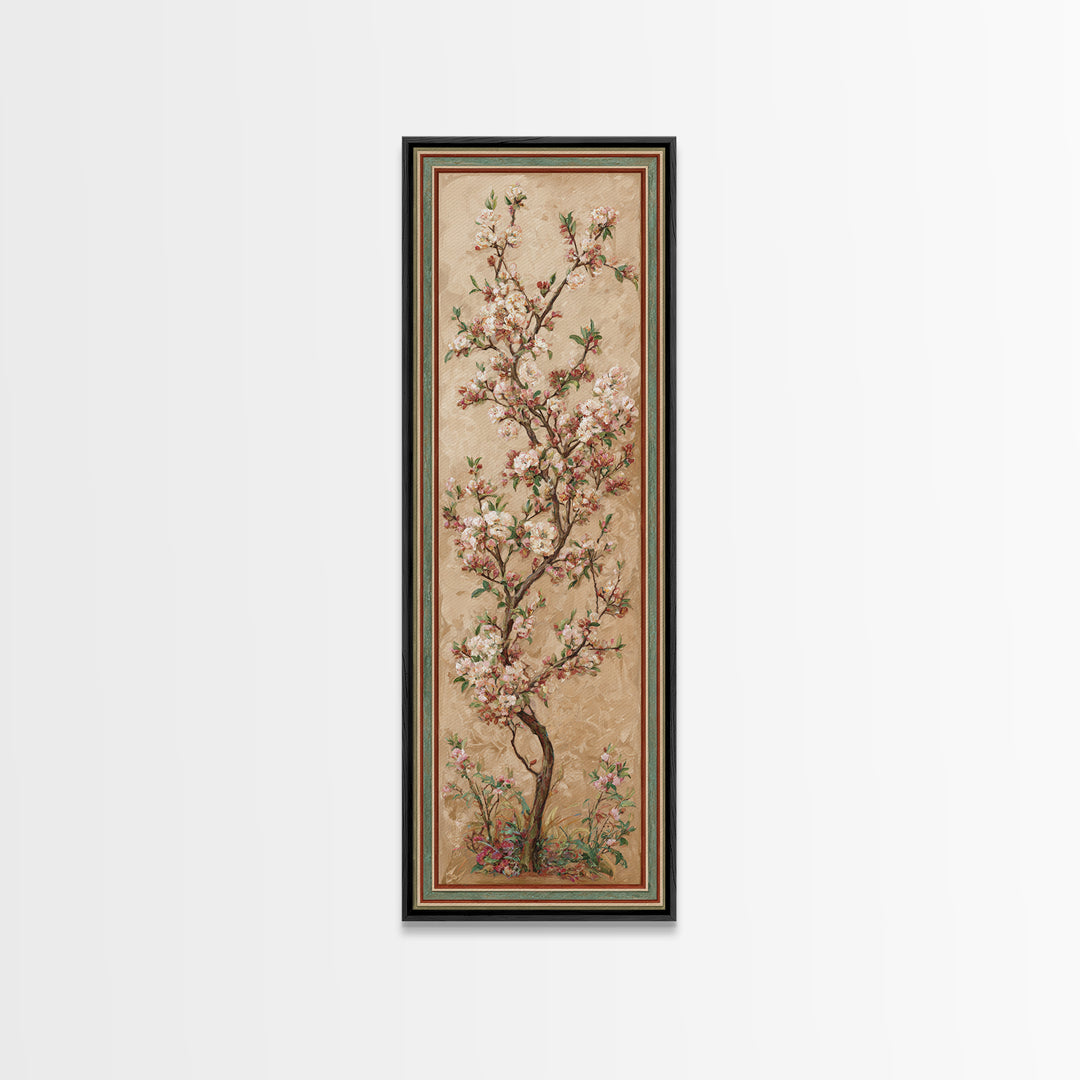 Spring Orchard with Blossoming Trees Canvas Print, Impressionist Art, Neutral Decor, Living Room Decor, Fine Art, Impression, IMP-1x3-42