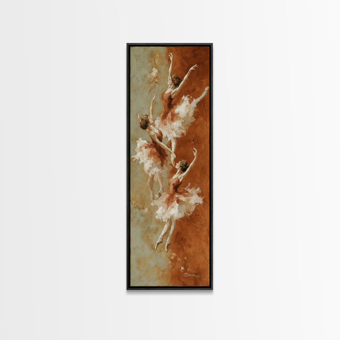 Dancers Suggested by Soft Moving Brushwork Canvas Print, Impressionist Art, Landscape Art, Living Room Decor, Abstract Art, IMP-1x3-51
