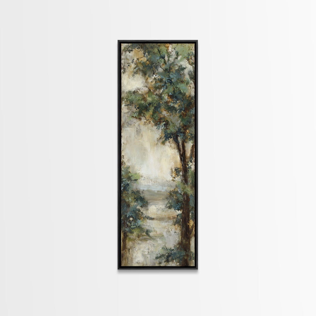 Apple Tree in Summer Orchard Framed Canvas Print, Impressionist Art, Textured Painting, Living Room Decor, Fine Art, Impression, IMP-1x3-53