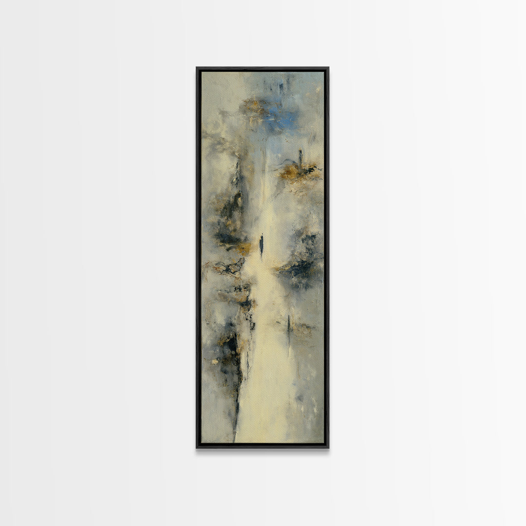 Dancers Suggested by Soft Moving Brushwork Canvas Print, Impressionist Art, Neutral Decor, Living Room Decor, Impression, IMP-1x3-75
