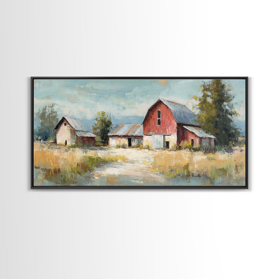 Country Lane with Flickering Sunlight Framed Canvas Print, Impressionist Art, Room Decor, Living Room Decor, Impression, IMP-2x1-18